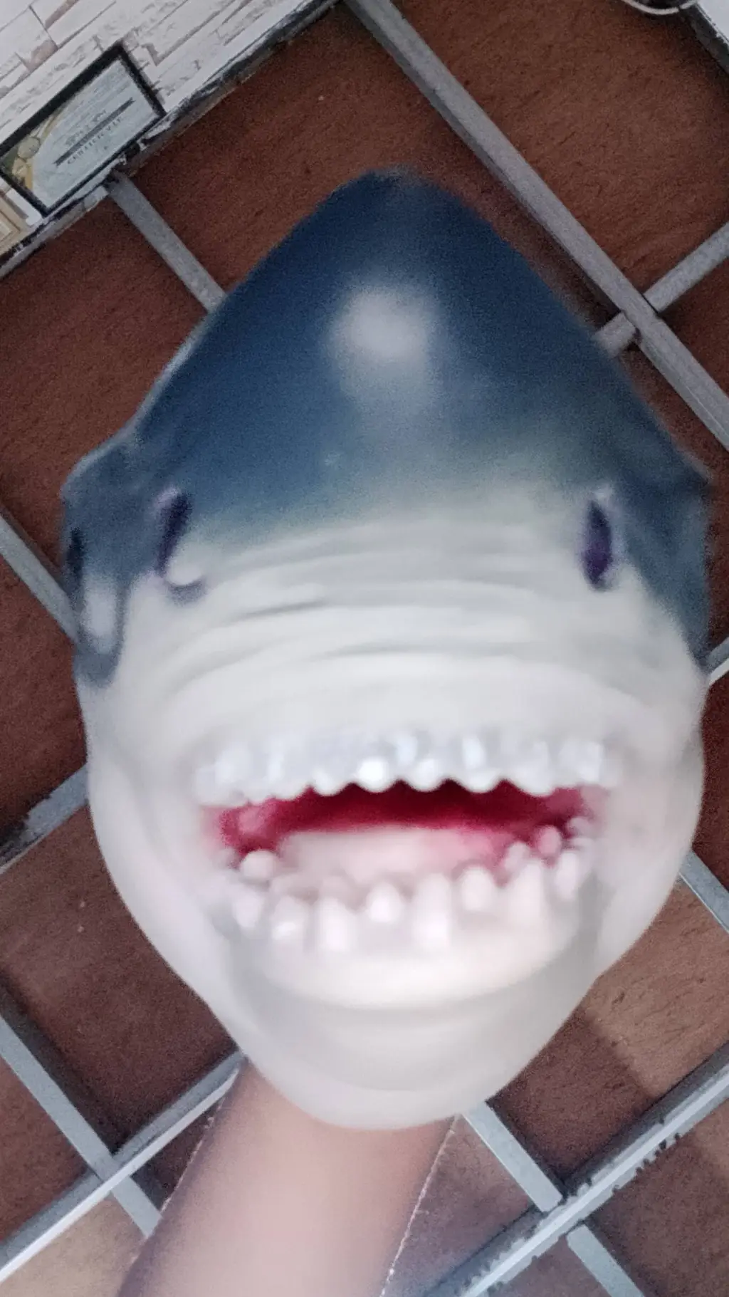 ai character: shark puppet group background