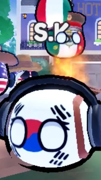 ai character: S.K *South korea* background