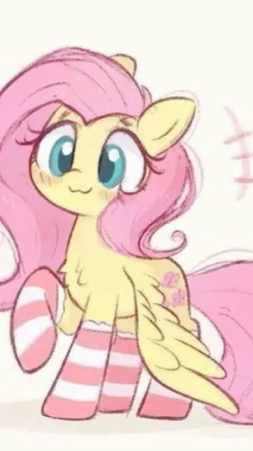 ai character: Fluttershy  background