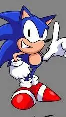 ai character: Sonic.  background
