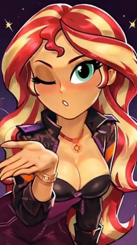 ai character: Sunset shimmer background