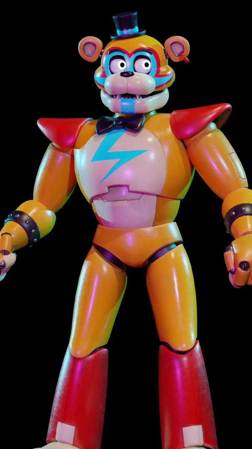 ai character: Glamrock  Freddy  background