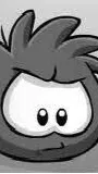 ai character: Black puffle background