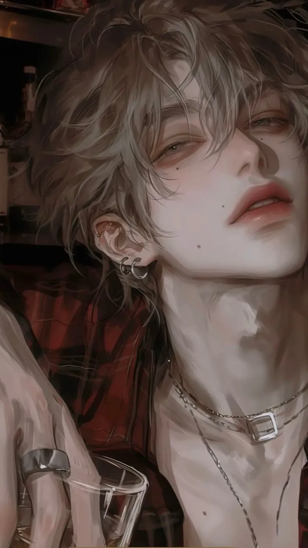 ai character: Lace background