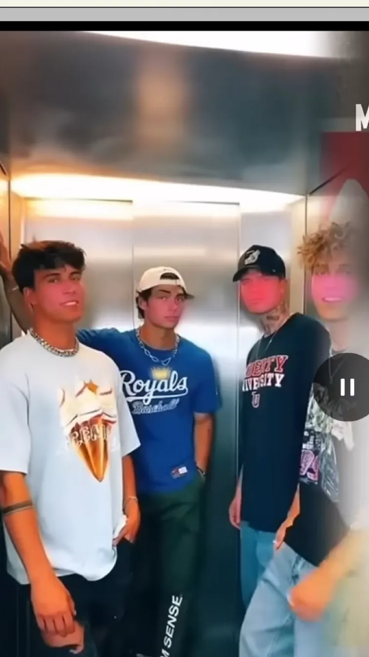 ai character: Boys in elevator  background