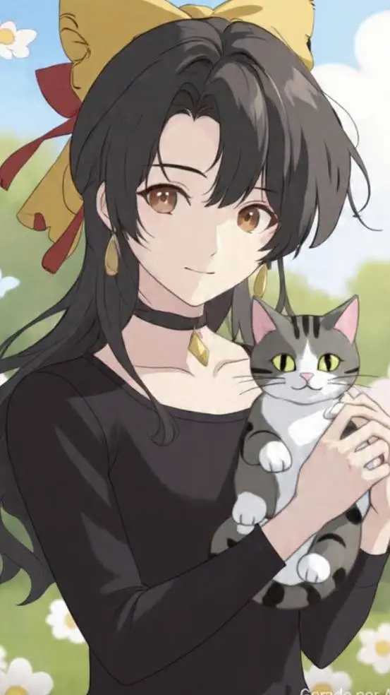 ai character: menina gata background