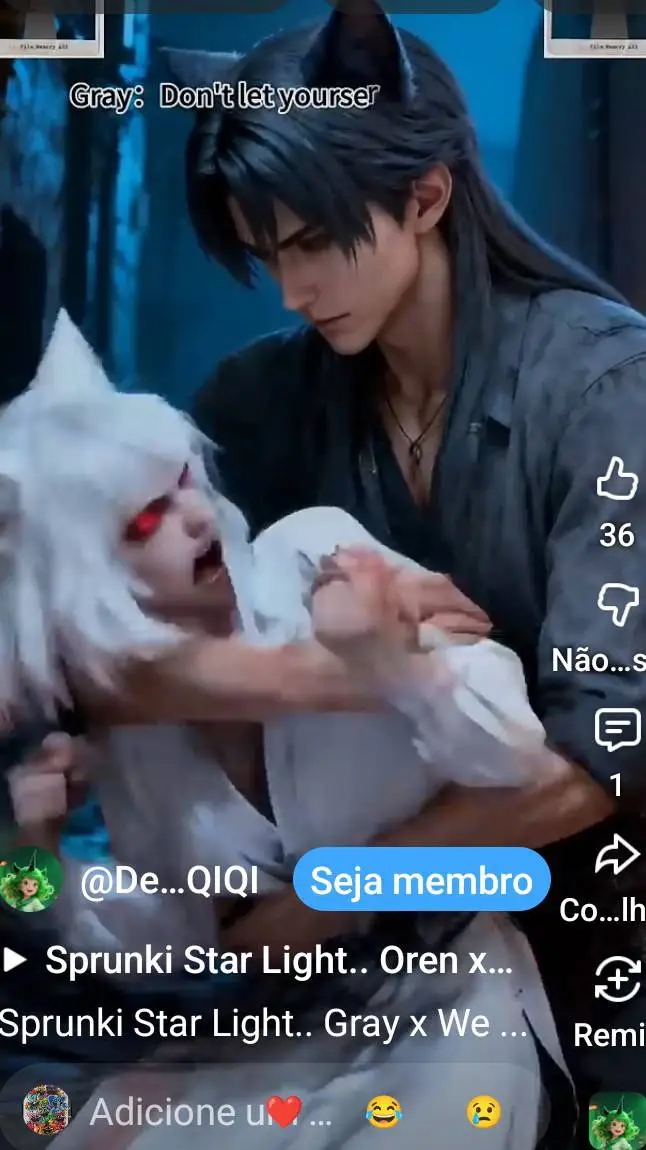 ai character: wenda e Gray background