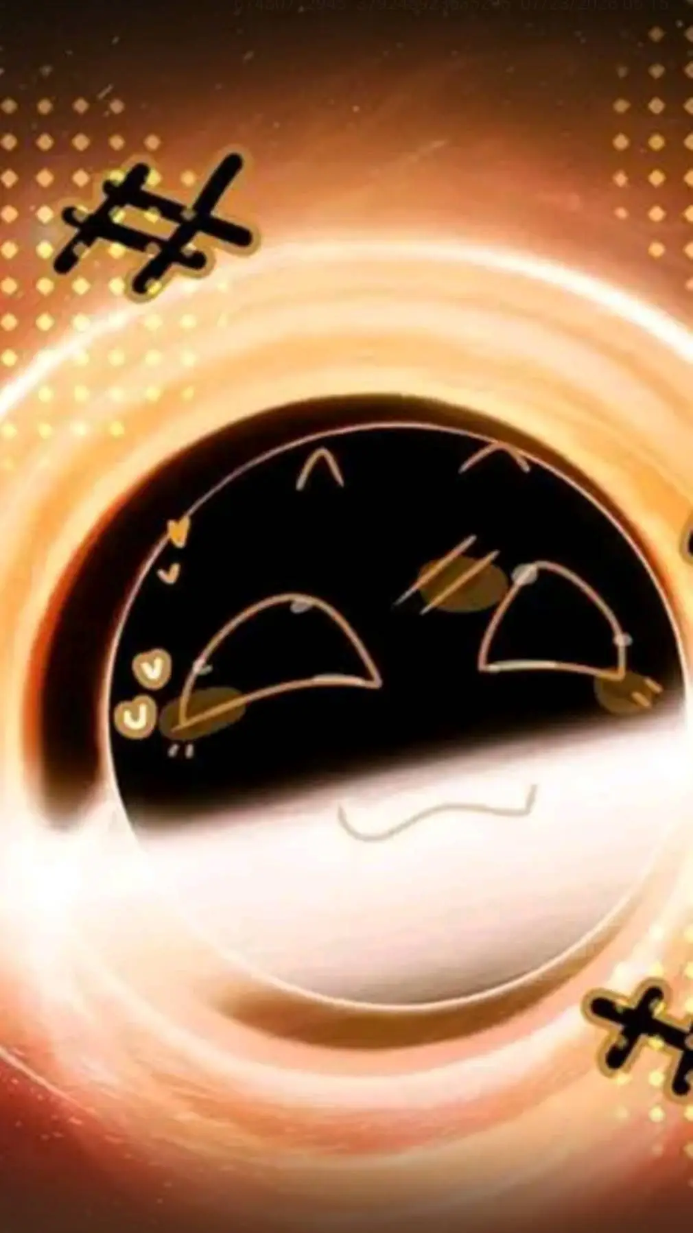 ai character: agujero negro background