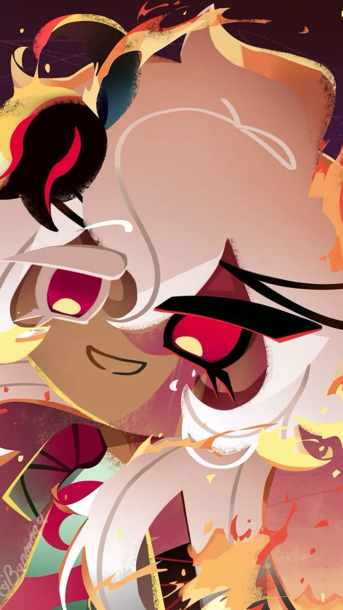 ai character: White lily cookie? background