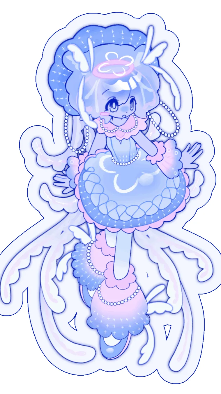 ai character: Jellyfish girl background