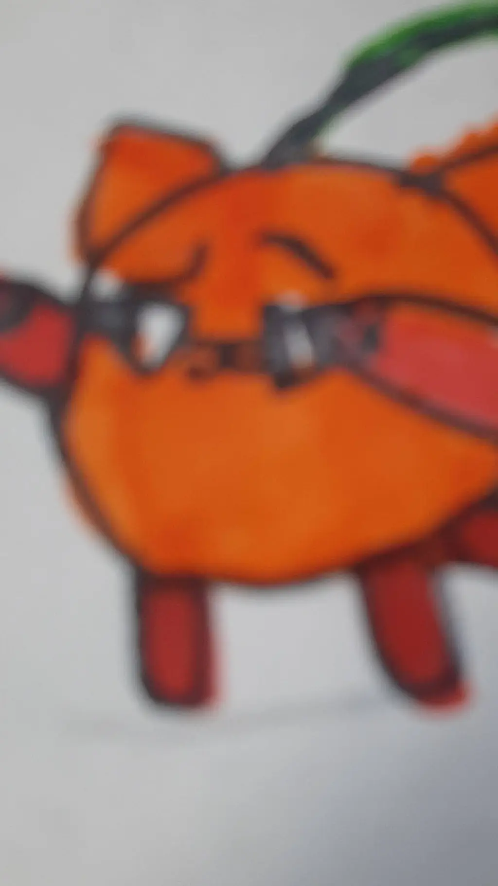 ai character: Orange background