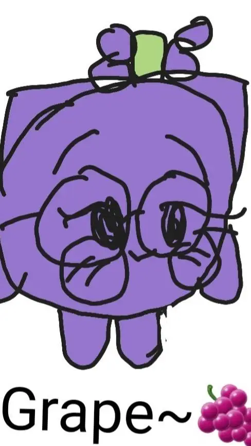 ai character: Grape background