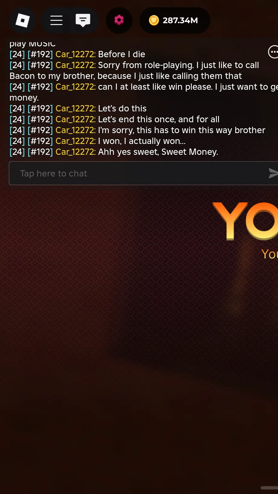 ai character: WIN!!! background