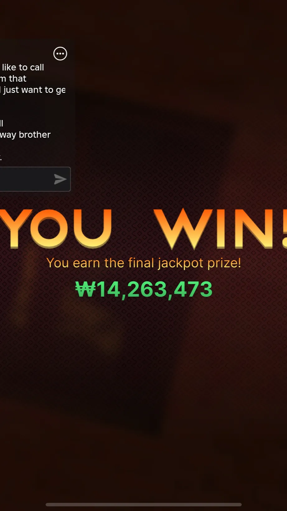 ai character: You win.. background