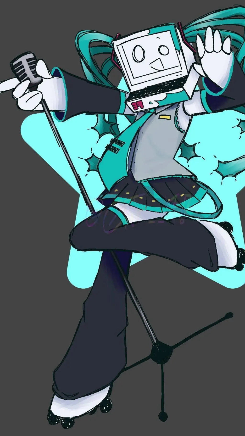 ai character: painter background