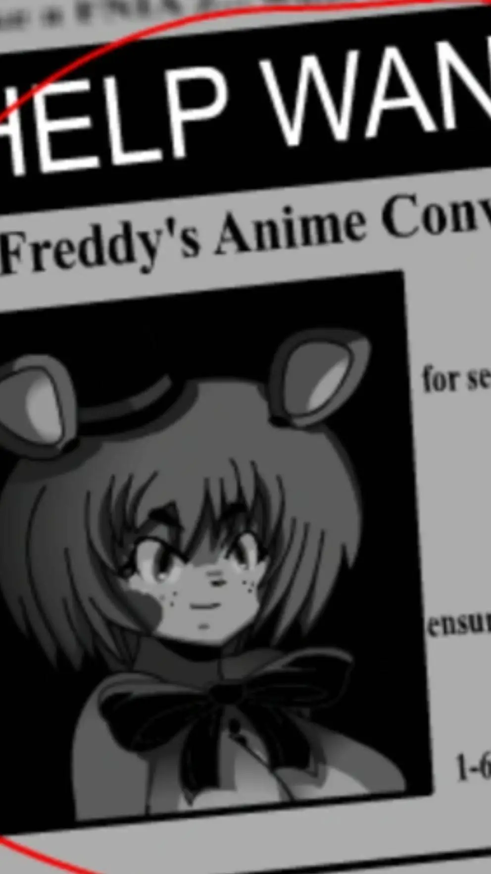 ai character: Fivenightsatanime background