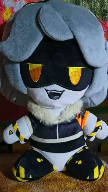 ai character: V peluche  background