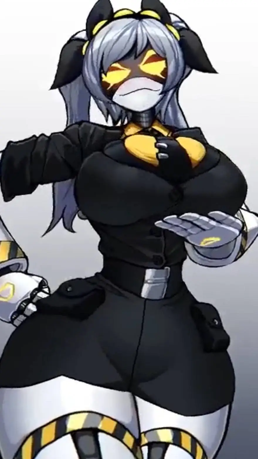 ai character: J murder drones  background