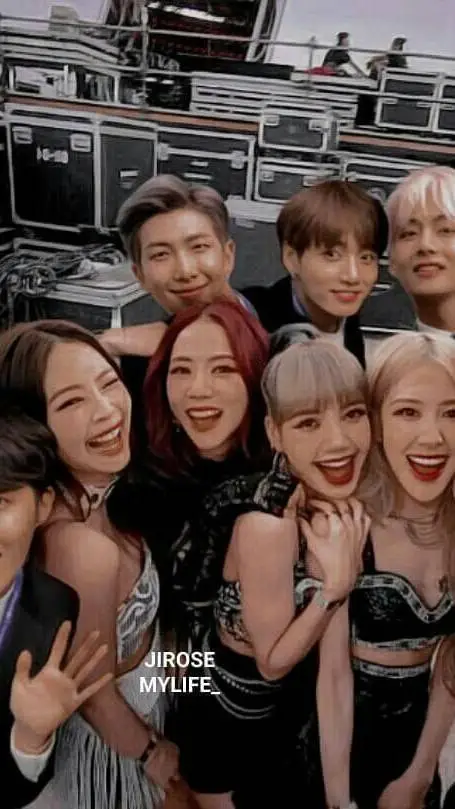 ai character: BTS and BLACKPINK background