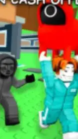 ai character: steal a squid game background