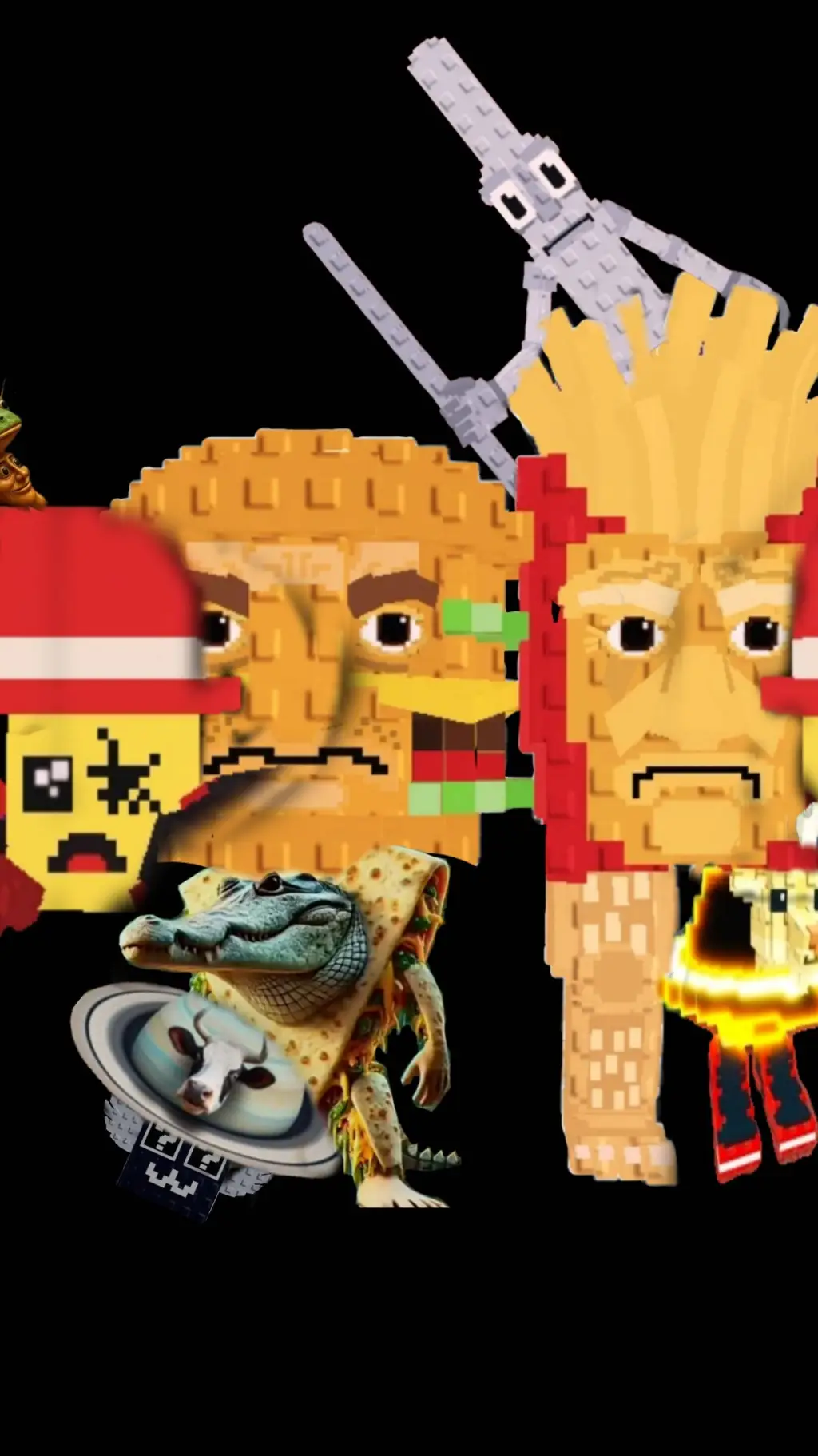 ai character: combination background