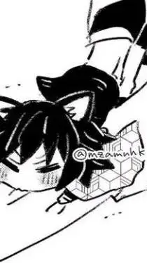 ai character: mini giyuu kitten background