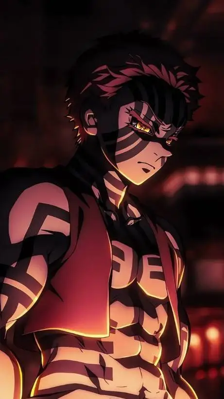 ai character: Douma Akaza cook  background