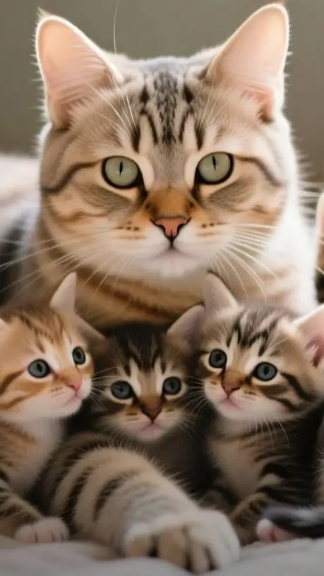 ai character: a cat mom🐱🌷🌸 background