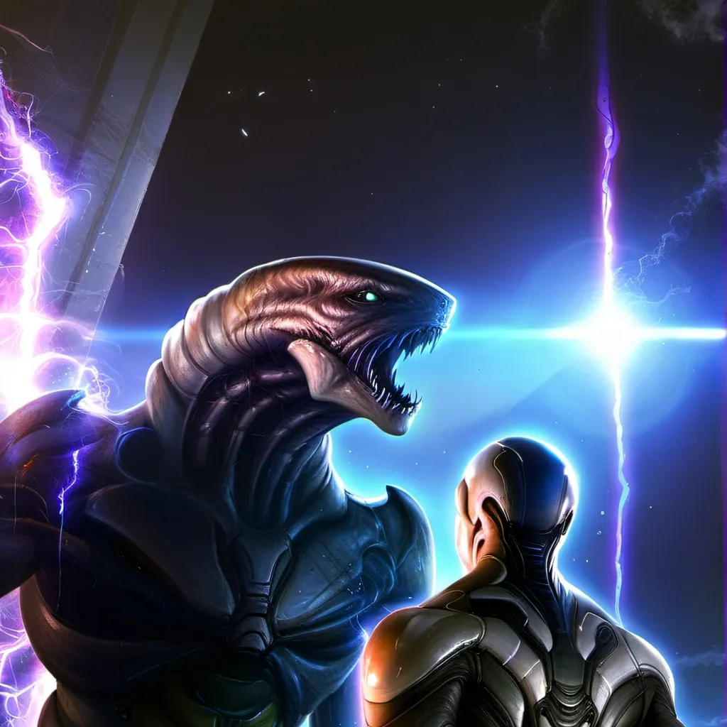 chat with ai character: Aliens vs Híbrido