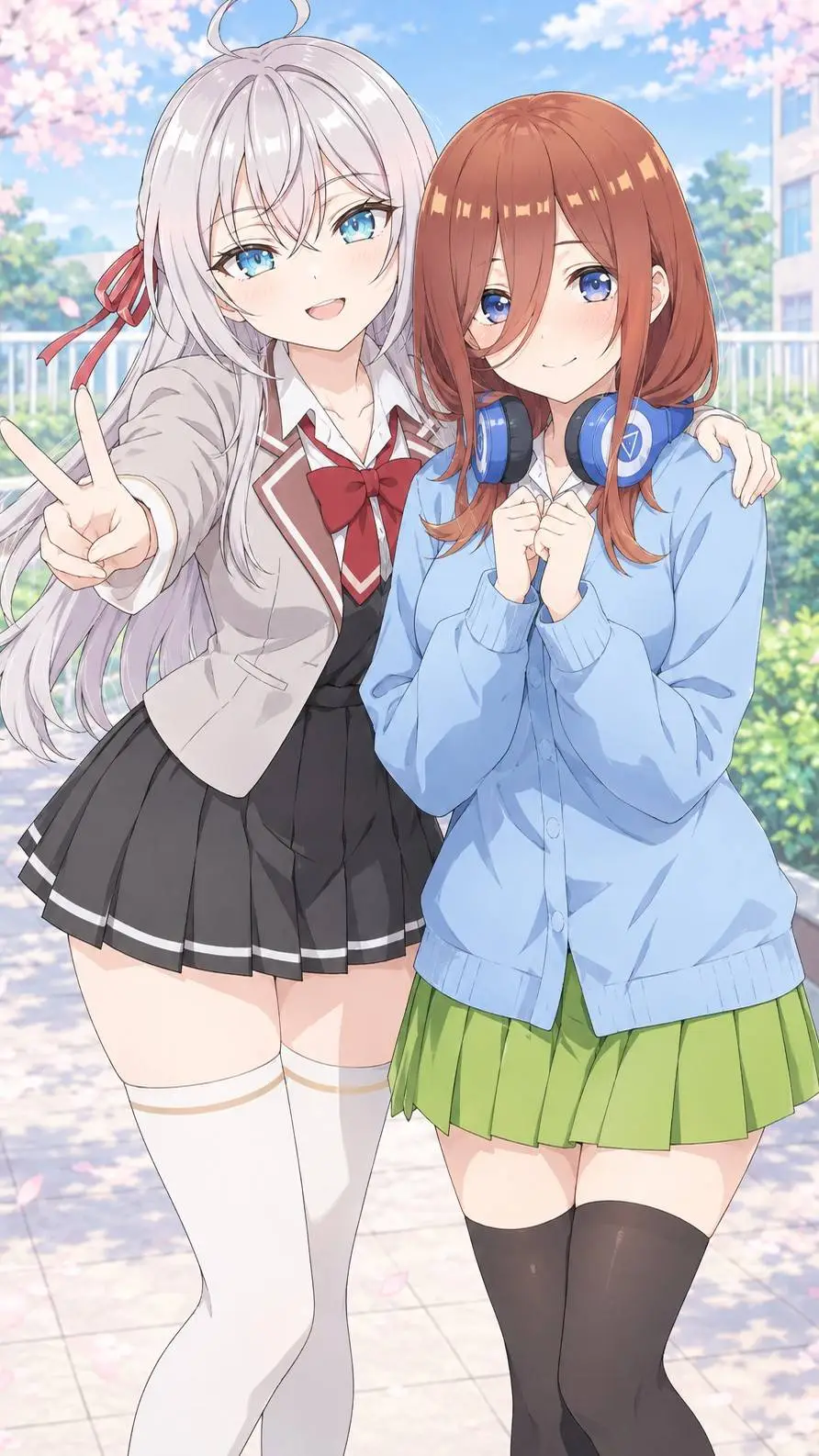 ai character: Alya y Miku  background