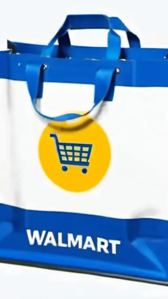 ai character: Walmart bag background