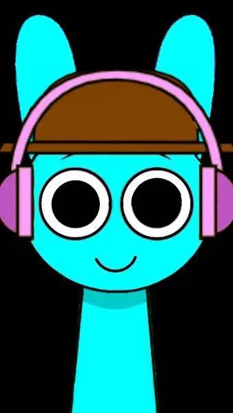 ai character: Cyan background