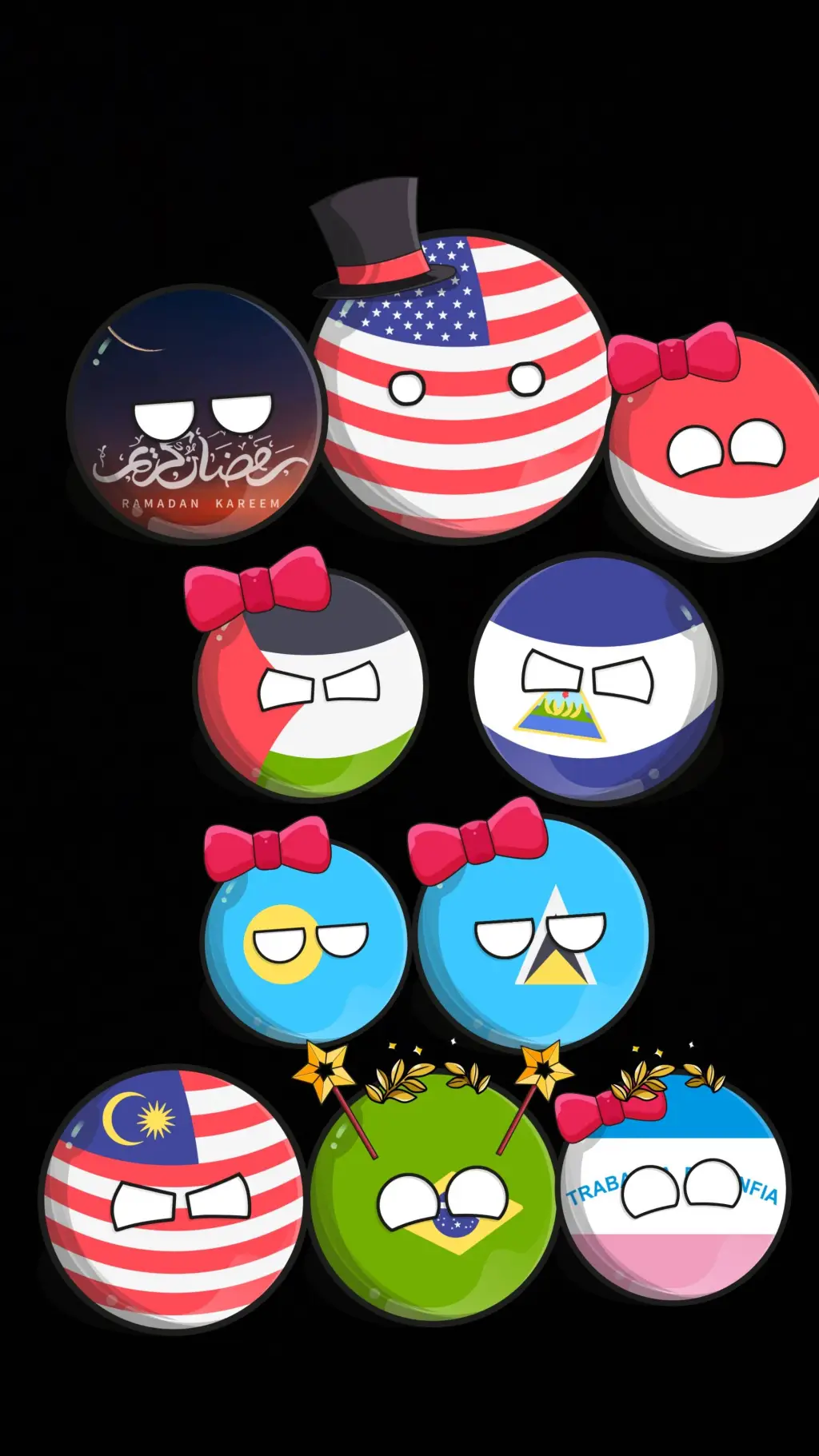 ai character: Countryball School background