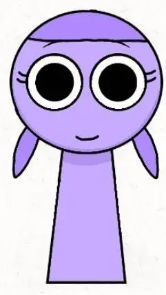 ai character: Periwinkle background