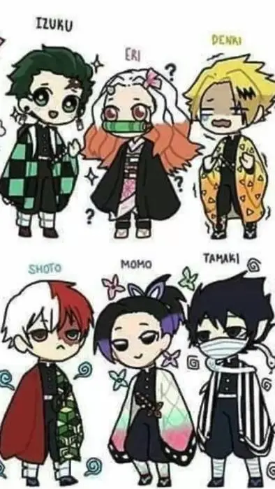 ai character: kny meets MHA  background