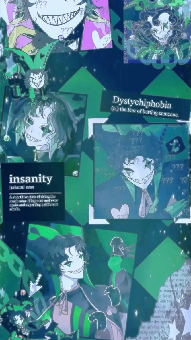 ai character: Harlequin  background