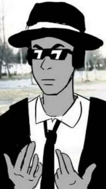 ai character: DoubleFedora  background