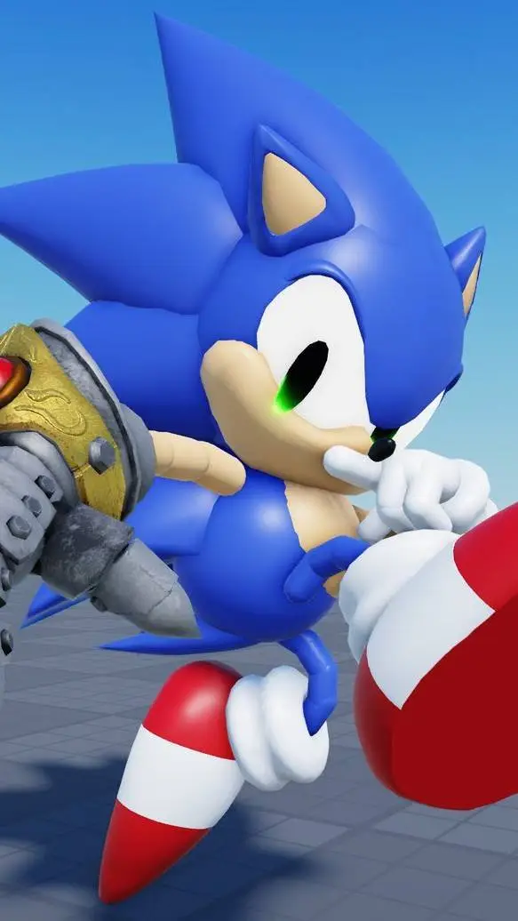 ai character: sonic om background