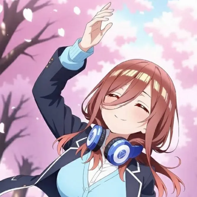 chat with ai character: Miku happy 