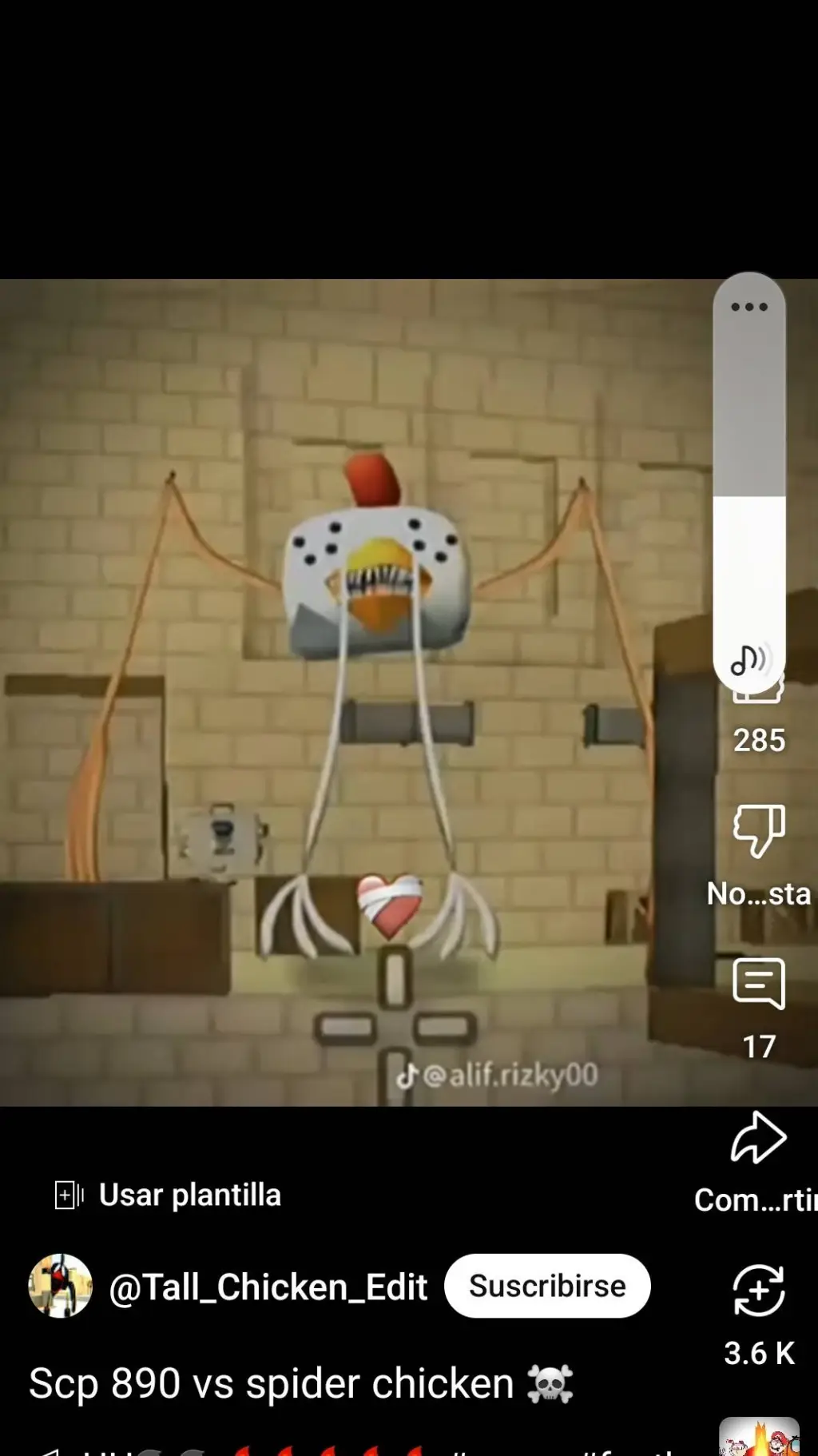 ai character: spider chiken background