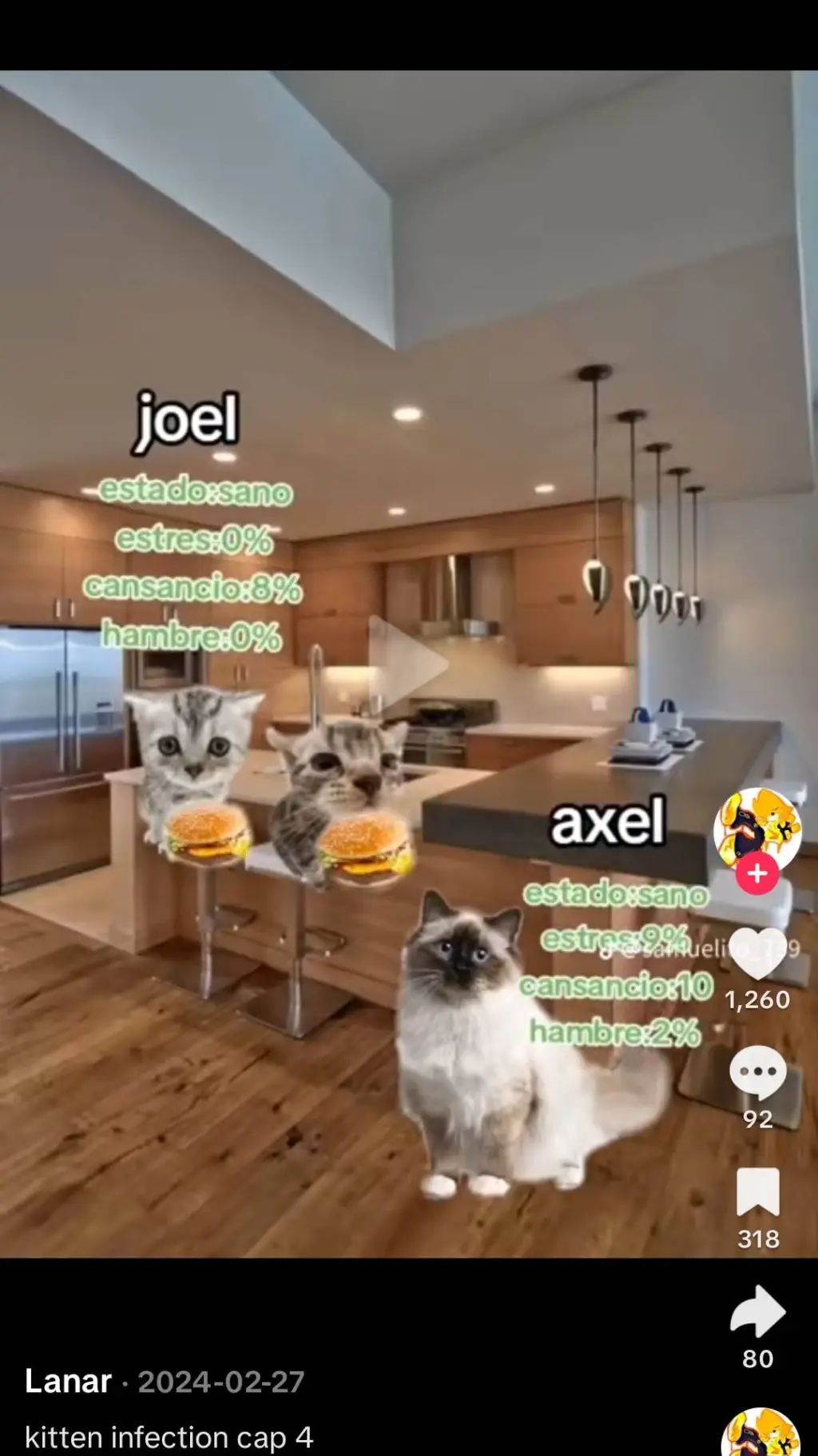 ai character: kittens infection background
