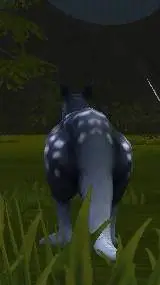 ai character: blue kangaroo  background
