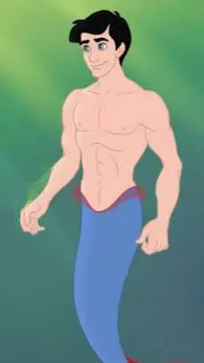 ai character: merman prince Eric background