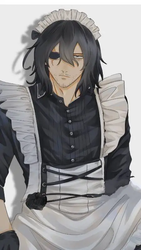 ai character: Aizawa as a maid  background