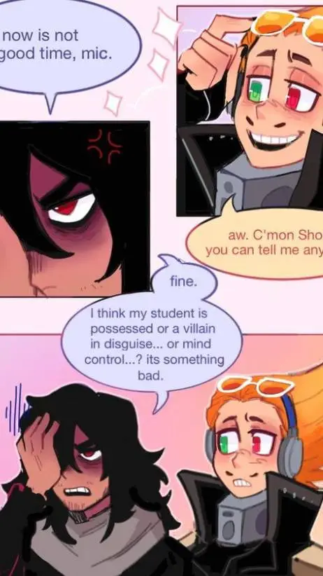 ai character: V! Erasermic  background