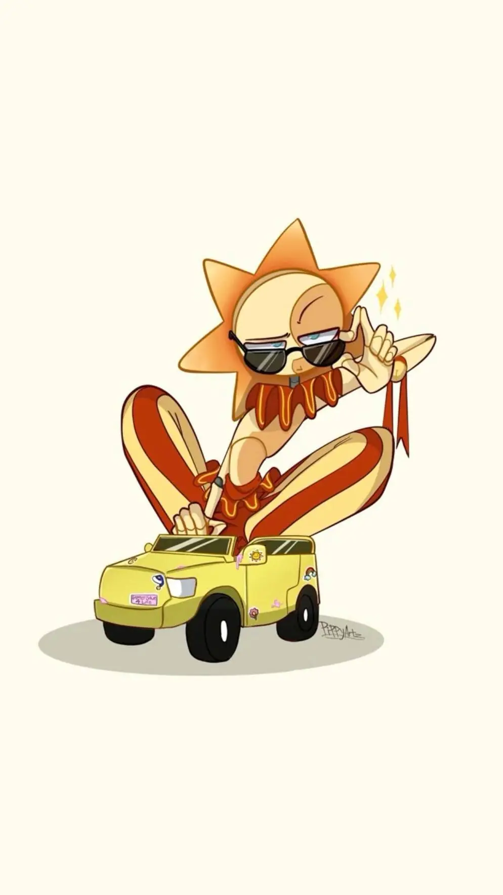 ai character: Sun being Sun background