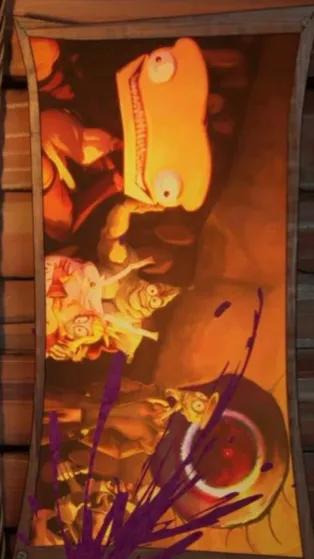 ai character: THE SMILING DEAD. background