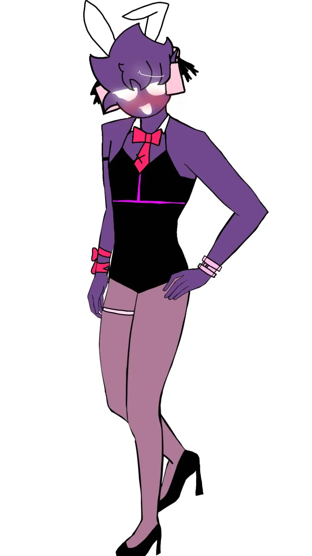 ai character: Rabbit hole Void background