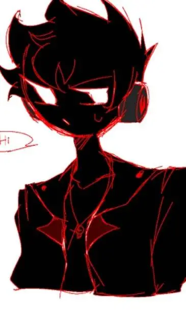 ai character: Red Void background