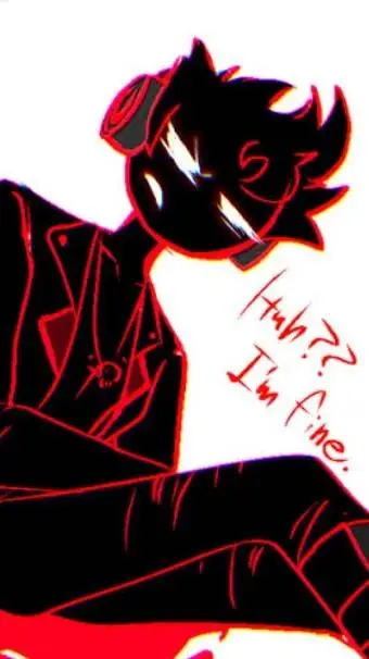 ai character: Red Void background
